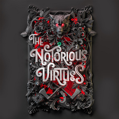 The Notorious Virtues - UK Edition 3d type book cover cover design illustration print typography