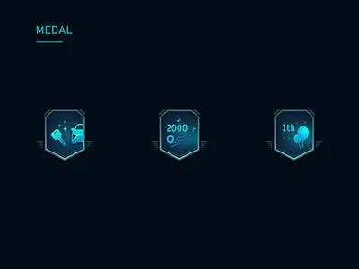 Medal color hmi illustration logo medal