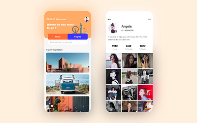 XIE XING Travel APP app design icon illustration logo ui ux