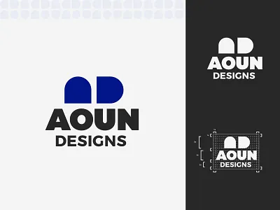 Aoun Designs | Personal rebrand blue brand brand identity brand identity design brand identity designer branding branding design branding designer geometric design graphic design logo logo design personal brand personal branding personal logo