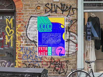 ErenFestival's poster ! bird blue branding colors festival graphic design heron illustration music poster poster design