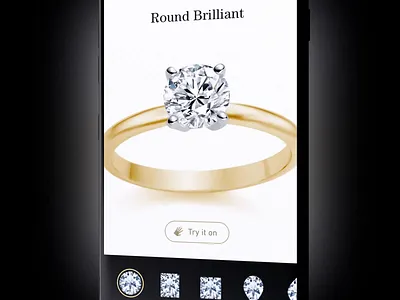 Engagement Rings App by Fantasy 3d animation app application grid iphone mobile motion product ui ui ux visualization wizard