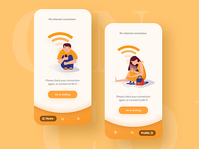 No Internet Connection app app design empty state error no internet