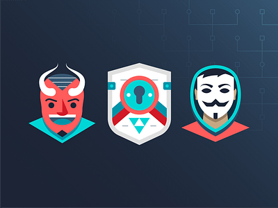 Infographic bits anonymous design devil devil horns horns icons illustration link mask masks people satan shield triforce vector zelda