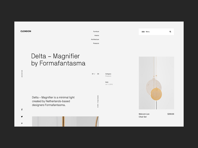 Minimal product design ecommerce store clean design ecommerce header layout minimal typography web website whitespace