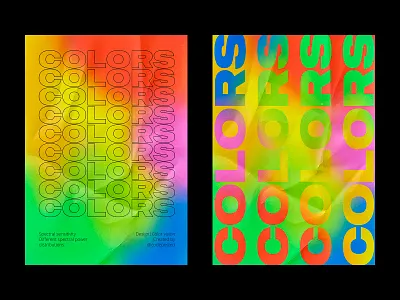 Poster - Color Vision blue color colors design graphic design green orange poster poster art poster design posters purple rainbow red tipography web design yellow