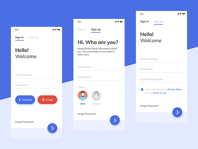 Login & Signup design interface loginui mobileui product signupform sketchapp uiux user experience