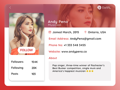 Daily Ui Challenge 006. User Profile Design app app design daily 100 challenge dailyui design figma figmadesign social app socialmedia ui user experience user interface design userinterface ux