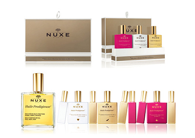 Nuxe - Gift Set art design art direction art direction design beauty fashion graphic art graphic artist graphic design graphic designer luxury packaging packaging packaging design