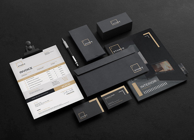 Corporate Identity architect black branding corporate corporate identity creative design elegant graphic invoice modern photoshop print print ready printing professional simple