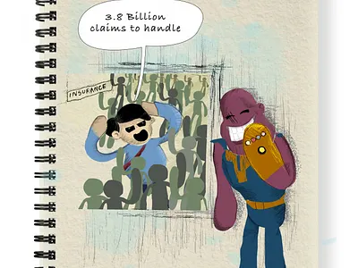 Post Infinity War Condition of Insurance Companies art cartoon character comic art design graphic design illustration sketch