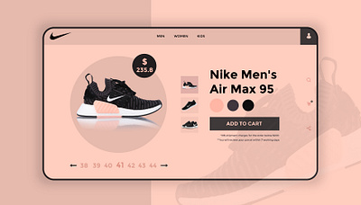 Nike Shoes Product Landing Page branding daily ui design ecommerce ecommerce design illustration landing page nike shoes ui ui design ux ux design vector web web design web ui design website
