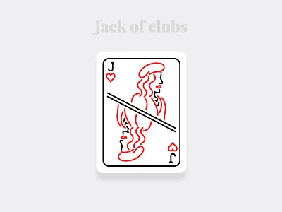 Jack of clubs - Weekly Warm-up Serious art design illustration illustration art playingcards weekly warm up