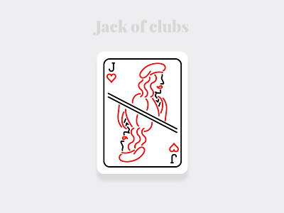 Jack of clubs - Weekly Warm-up Serious art design illustration illustration art playingcards weekly warm up