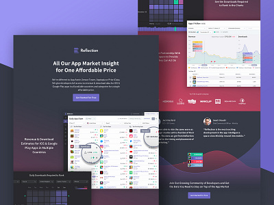 Reflection: Landing Page app branding branding design home page landing page product design ui ux