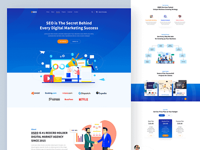 SEO - landing page clean design flat landingpage minimal seo typography ui uidesign ux web webdesign website