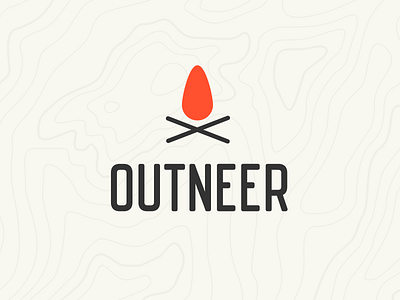 Outdoor Clothing Logo branding clean clothing design fire logo orange outdoor outdoors topography vintage logo