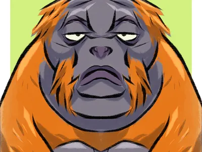 OGAIA animal anime cartoon cartoons characterdesign colour comicbook design hair horror illustration mood moody nature orange orangutan primate procreate