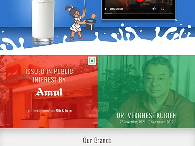 Amul - The Taste of India photoshop uiux design web design web layout