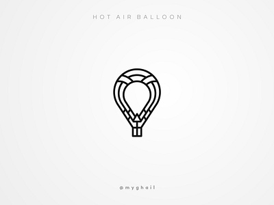 Hot Air Balloon | Daily Logo Challenge #2 abstract arrow art balloon branding creative dailylogochallenge design icon logo minimal minimalism