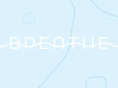 Breathe Logo air blue branding bubble calm gentle logo logotype relax sleep soft typography vector water wellness wordmark