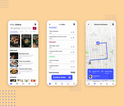 Food Delivery - App Exploration app branding design exploration food illustration ui uidesign ux website