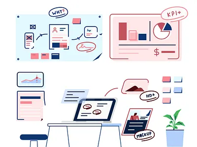 Illustration style exploration design flat focuslab icon illustration ui ux vector web website