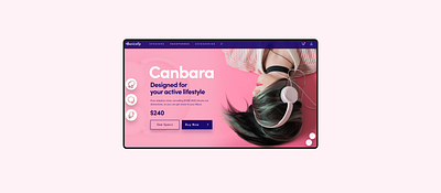 Musically Packed decent design elegant headphones music pink purple typography ui uiux web