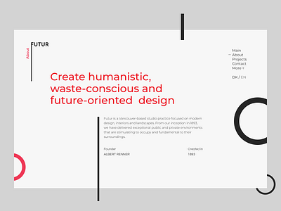 Future About accessibility brand business font graphic homepage human identity intro landing menu onepage responsive story typography ui ux web website