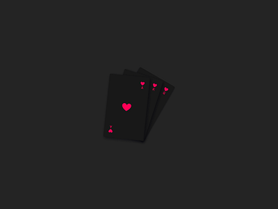 Dribbble Warmup - Playing Cards 3 cards cards dribbble game hearts playing card warmup