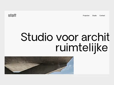Statt clean design header hero interface minimal ui ux webdesign website