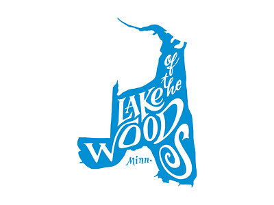 Lake of the Woods apparel fishing hand lettering handlettering illustration lake lake of the woods minnesota mn outdoors shirt t shirt