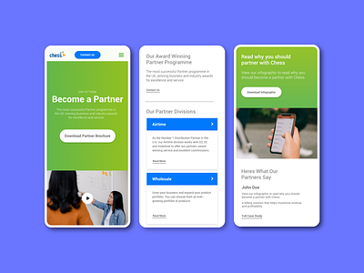 Partner Site Mobile Mockup branding design identity mobile typography ui ux web website xd