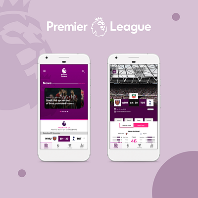 Premier League App Fantasy Design app design illustration mobile mobile ui ui user experience user interface userinterface ux web