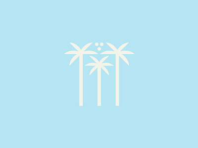 The Cabana beach blue branding clean logo luxury minimal ocean palm palm tree resort