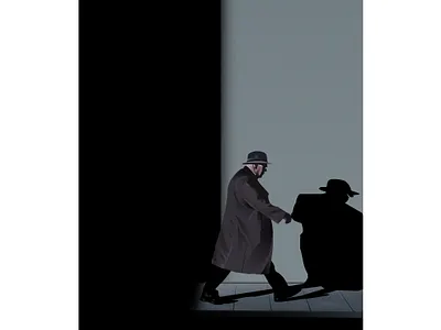 Way to home art artist dark design design art follow gfxmob hat home illustraion illustrator jacket life ligts man night old shadow walk work