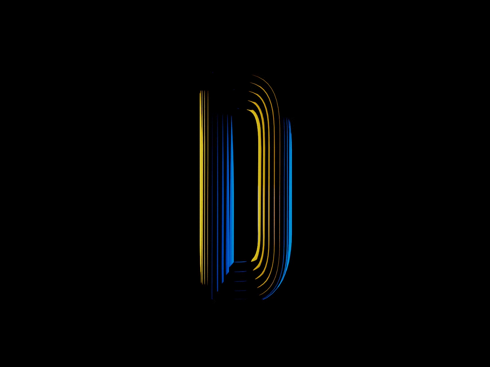 D_Day 4/36 36daysoftype 3d animation animate animation blender blender3d design graphic design logo animation loop typography