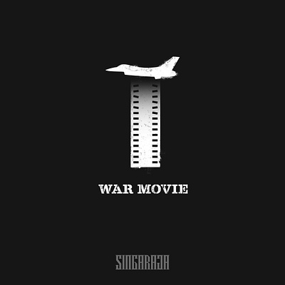 War Movie aeroplane aircraft bomb clever dual meaning film fly illustration logo movie plane war