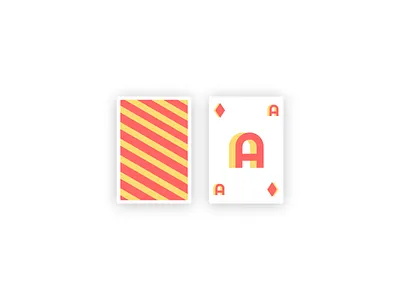 Aces card minimal pastel