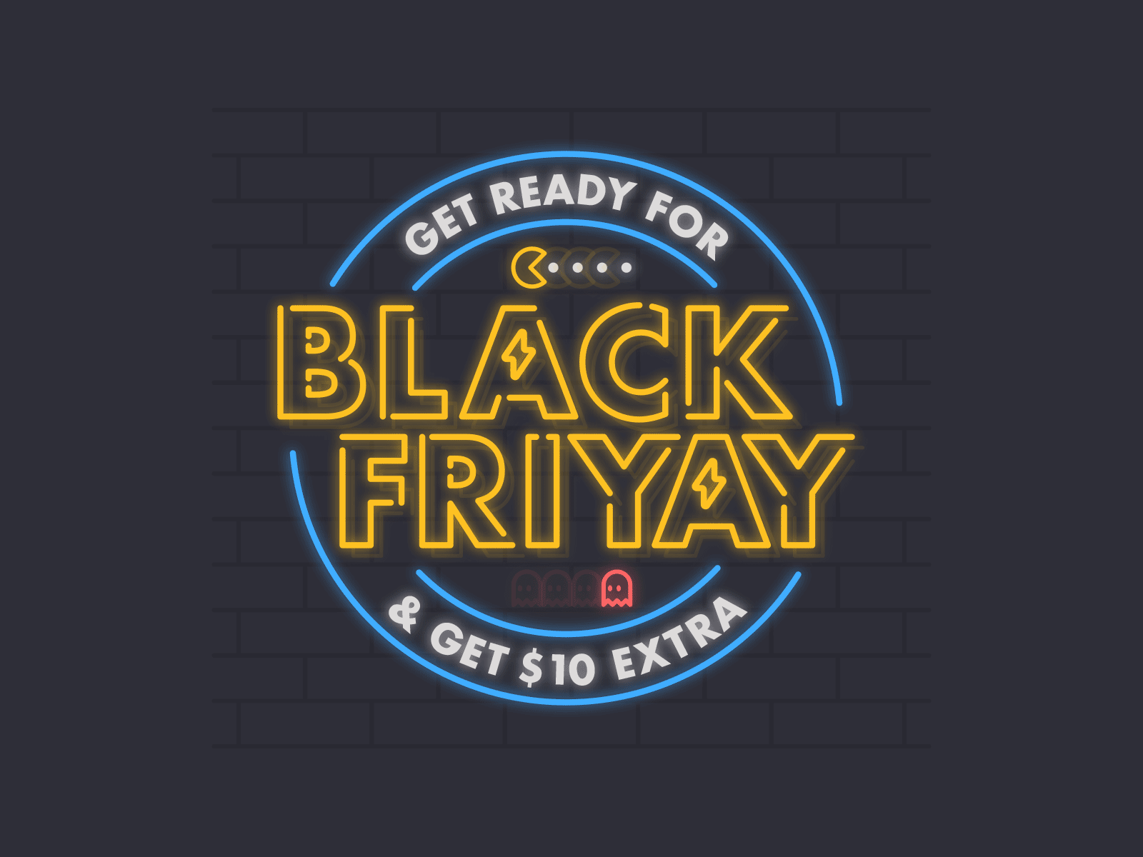 Black Friday Gaming Email Hero gif graphic design illustration illustrator photoshop type typography vector