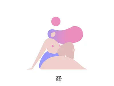 Winter Sun (Still) character curvy design female illustration simple