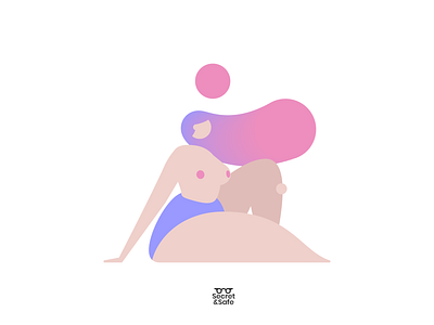 Winter Sun (Still) character curvy design female illustration simple