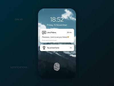 Daily UI Challenge Day #49 app challenge dailyui day 49 design mobile notifications ui ux