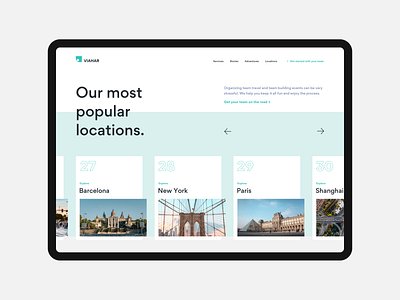 Popular Locations barcelona destination gallery landing page layout new york paris popular locations popular locations posters shanghai ui design ux design web