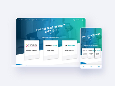 Decathlon landing page : sport at home activities decathlon design desktop home home sport landing landing page mobile mockup partnership smartphone sport ui ux