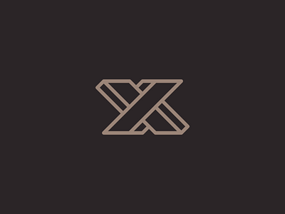 X logo x monogram logo stroke lines