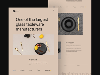 LIBBEY clean design landing minimal web design website