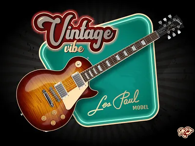 Realistic vector Gibson Les Paul adobe adobeillustrator design guitar illustration music realistic retro vector vintage
