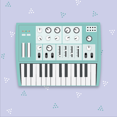 Synth Illustration design electronic illustration instrument keyboard music piano synth