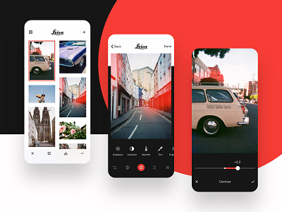 Leica + VSCO app app design flat minimal ui ux